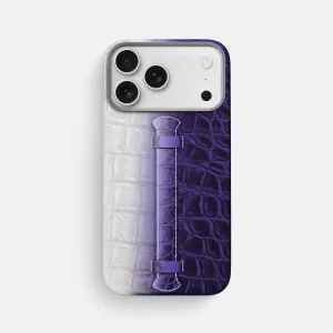 Soft Edge Detail Elegant Style Center Handle For iPhone 17 Pro Max In Himalayan Crocodile
