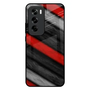 Soft Wooden Texture Glass Case for Oppo Reno 12 Pro 5G Smooth Outline