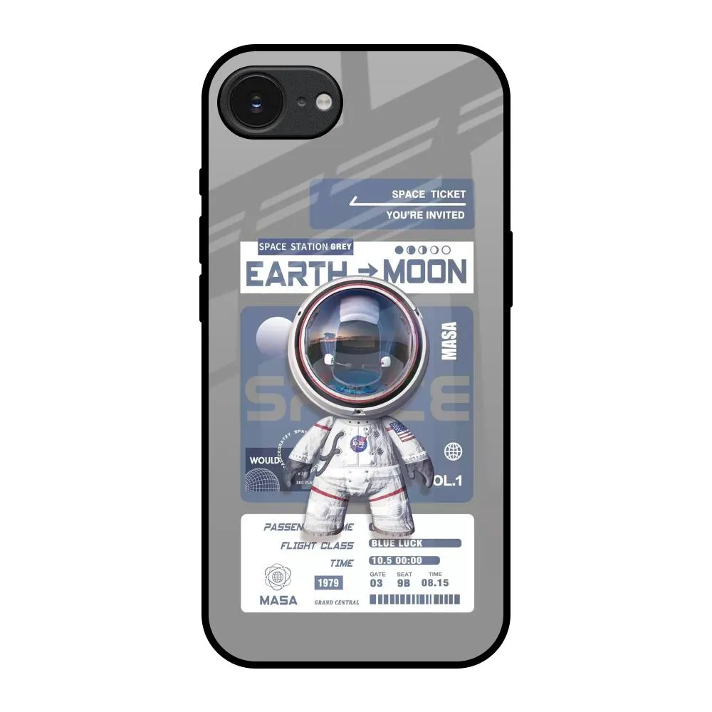 Space Flight Pass Glass Case for Apple iPhone 16e Protective Pattern