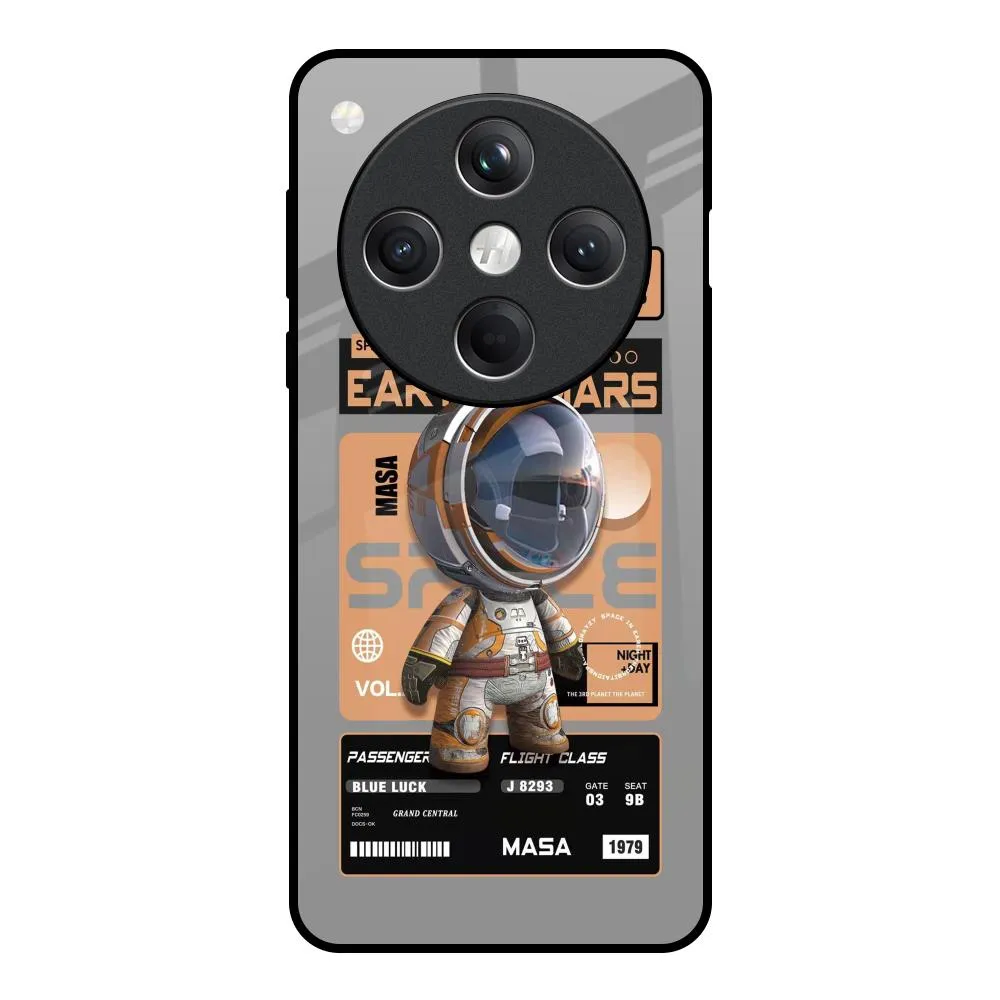 Space Ticket Glass Case for Oppo Find X8 5G Drop Defense