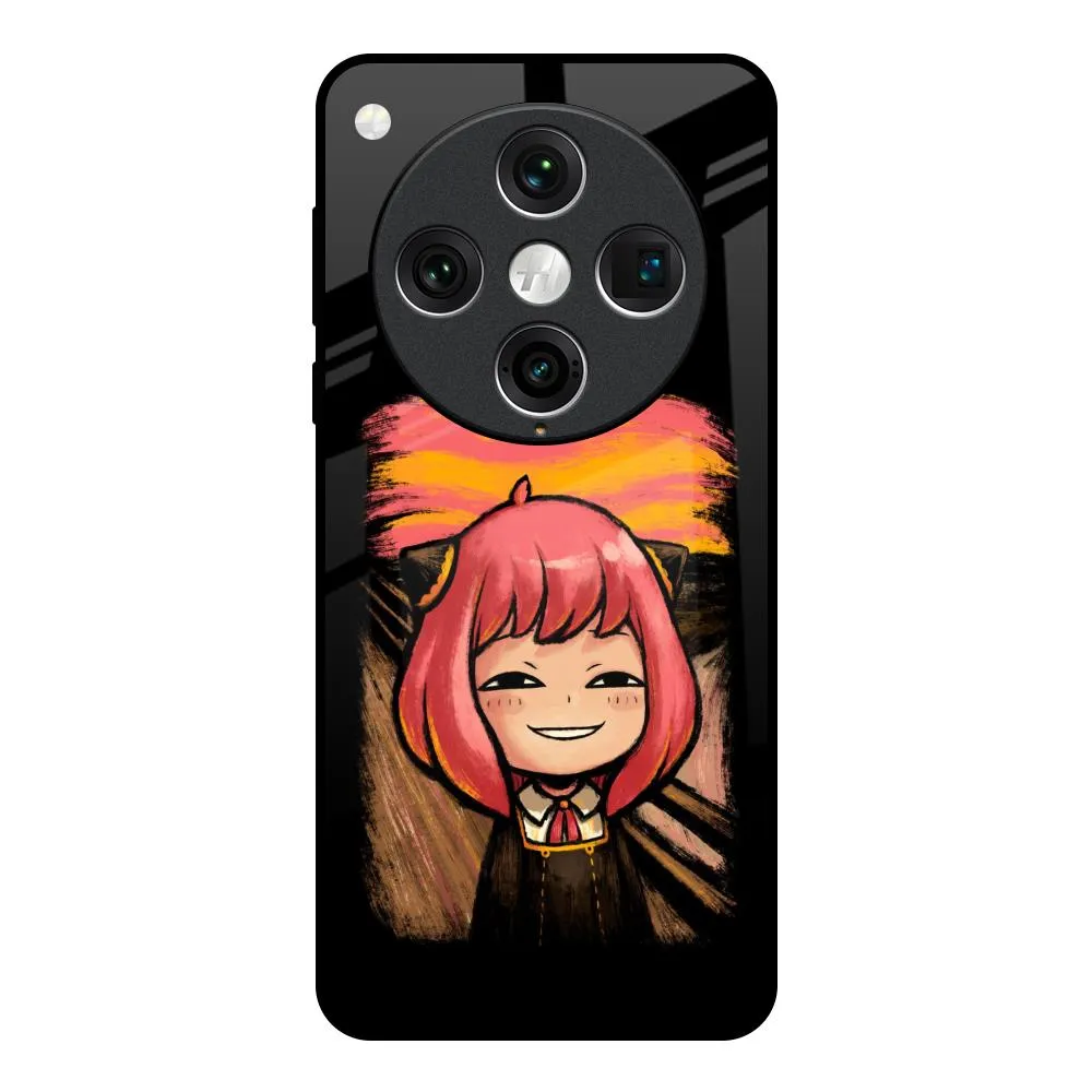 Matte Surface Drop Protection Spy X Family Glass Case for Oppo Find x8 Pro