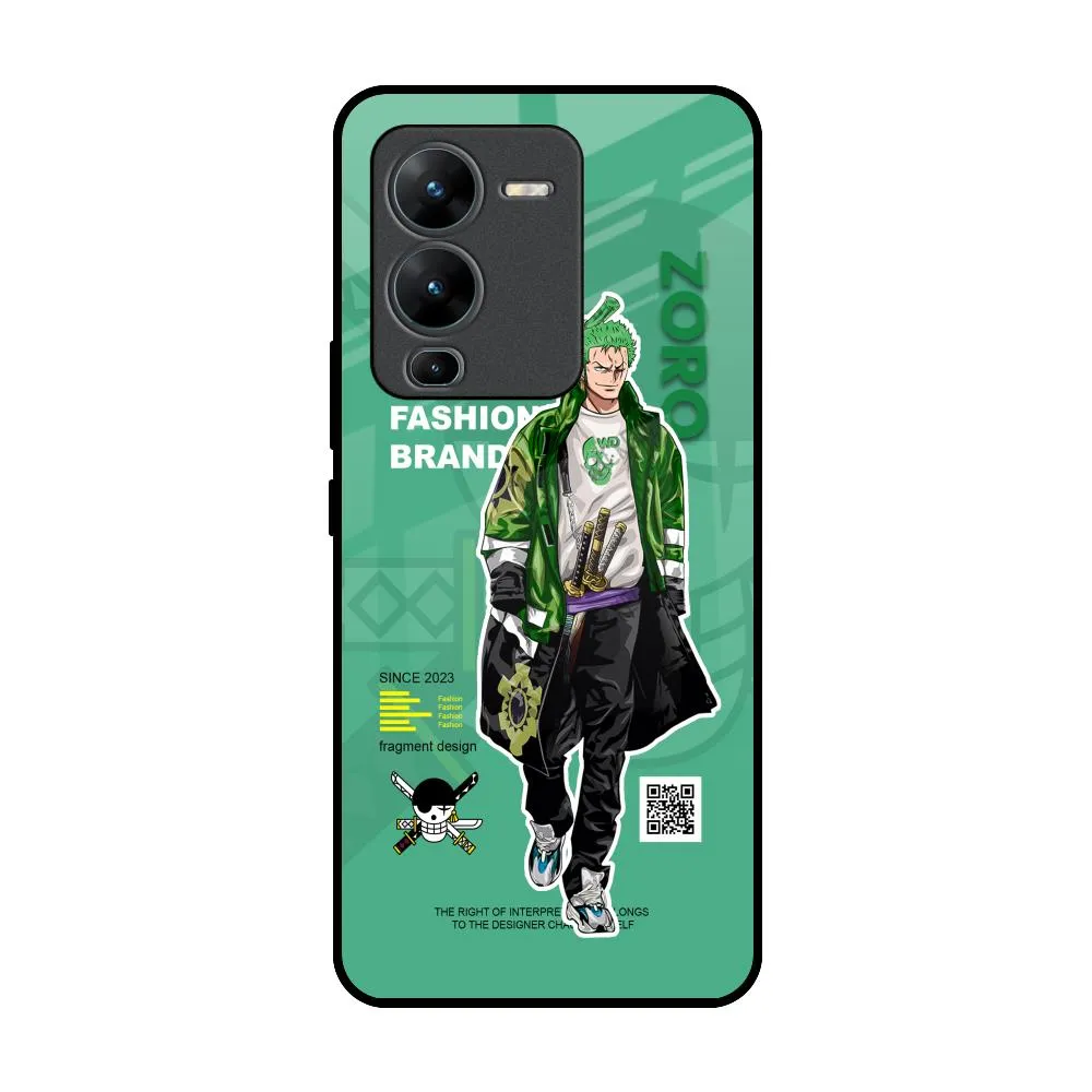 Sport Inspired Zoro Bape Glass Case for Vivo V25 Pro