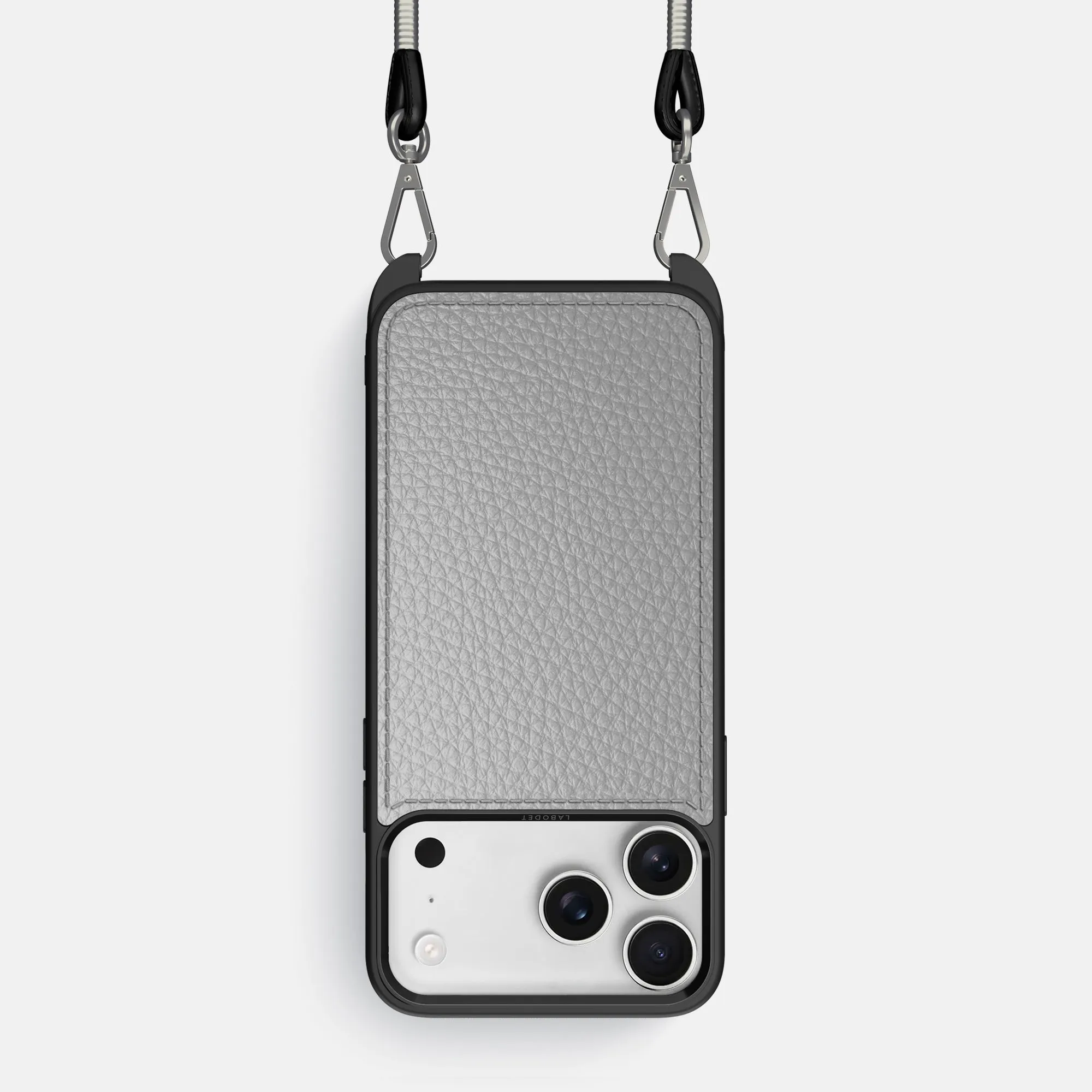 Luxury Pattern Matte Surface Crossbody Sport Case For iPhone 17 Pro In Calf