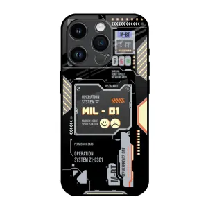 Exposed Parts Glass Case for iPhone 14 Pro Hard Edge Urban Texture