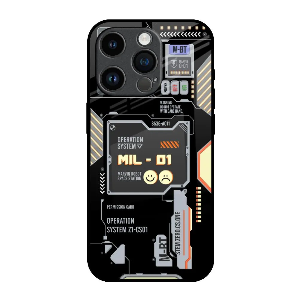 Exposed Parts Glass Case for iPhone 14 Pro Hard Edge Urban Texture