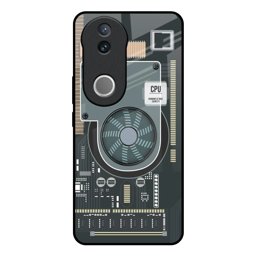 Matte Texture Design Classic Style Motherboard Circuit Glass Case for IQOO Z10R 5G