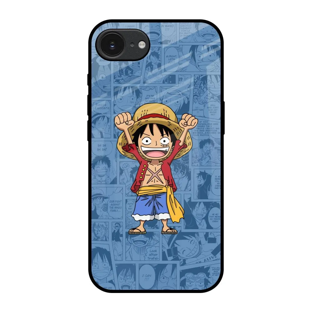 Chubby Anime Glass Case for Apple iPhone 16e Stylish Look
