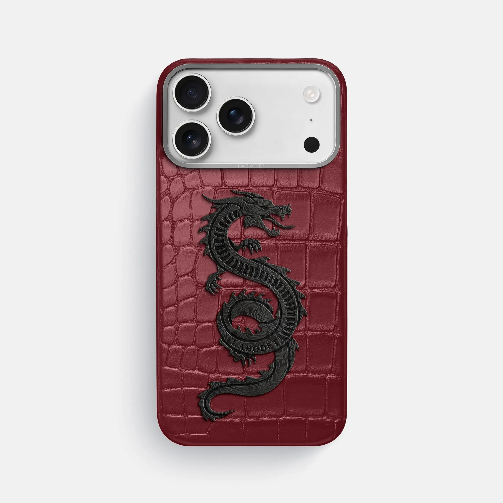 Classic Case With Carbon Dragon For iPhone 17 Pro Max In Alligator Elegant Surface Texture