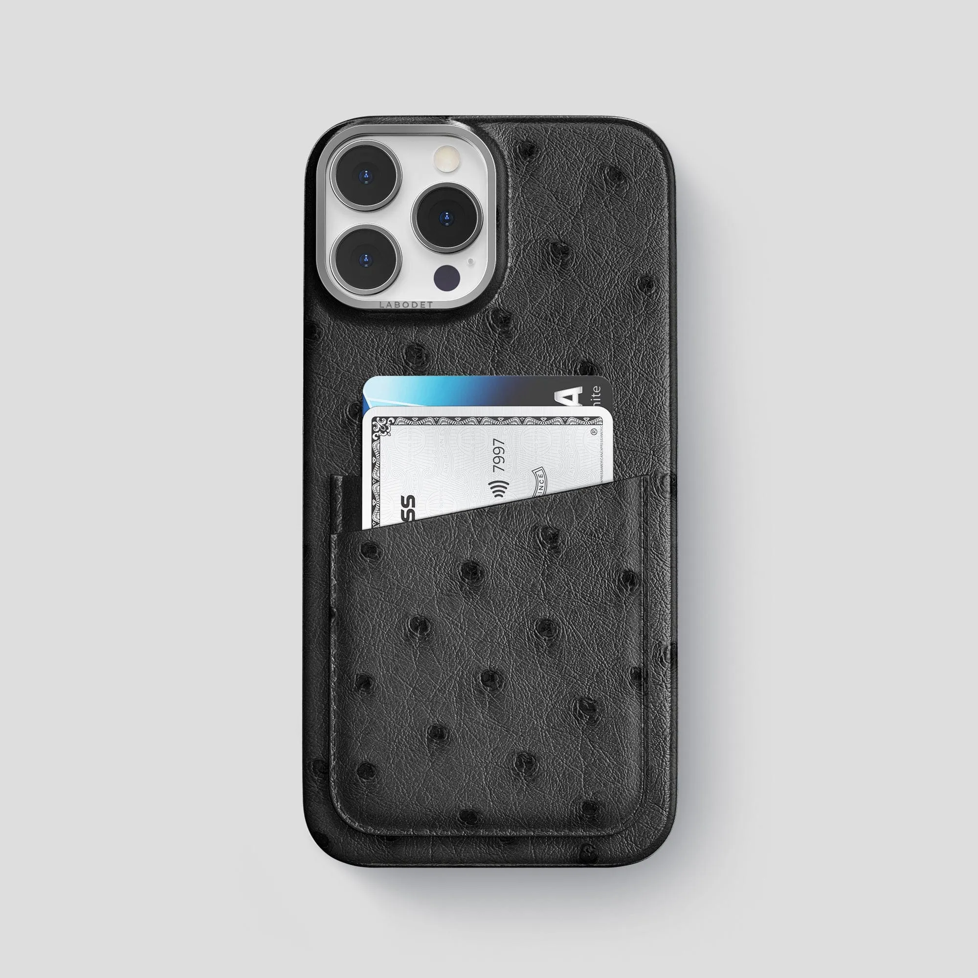 Double Card Case For iPhone 14 Pro Max In Ostrich Affordable option