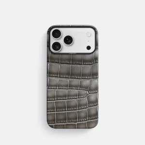 Stylish Layer Texture Colorful Accent Classic Case For iPhone 17 Pro In Patina Alligator