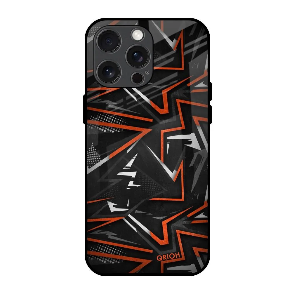 Vector Art Glass Case for iPhone 15 Pro Max Flexible Fit Comfort Pattern Texture