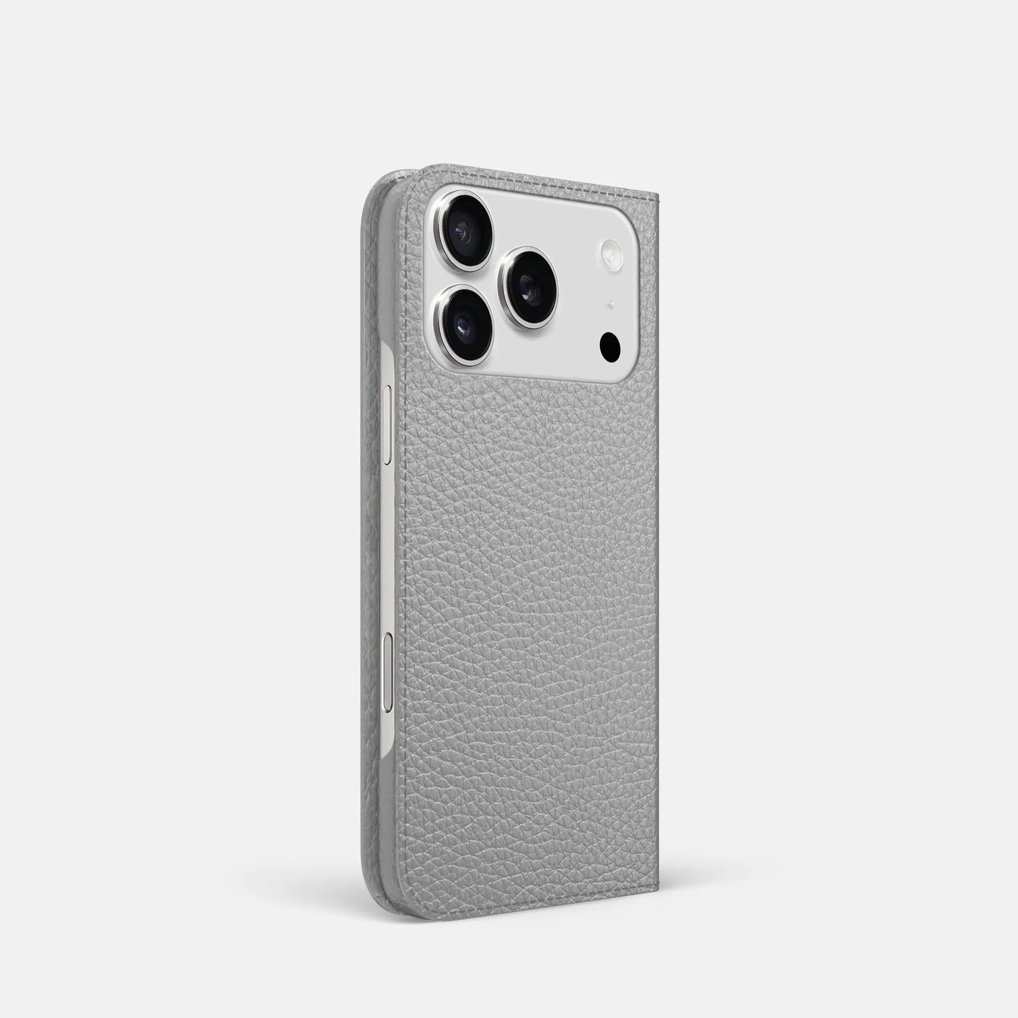 Folio Slim Case For iPhone 17 Pro In Calf Modern Look Soft Finish Texture
