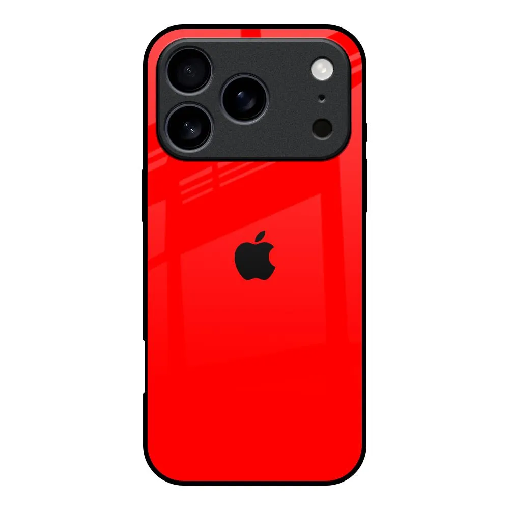 Protective Look Smooth Outline Blood Red Glass Case for iPhone 17 Pro