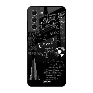Fashionable Texture Scratch Block Funny Math Glass Case for Samsung Galaxy S21 FE 5G