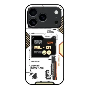 Trendy Pattern Tech Display Glass Case for iPhone 17 Pro