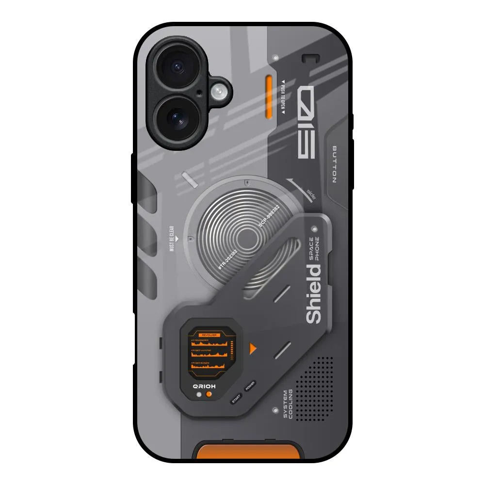 Elegant Build Texture Tech Lifestyle Glass Case for iPhone 17