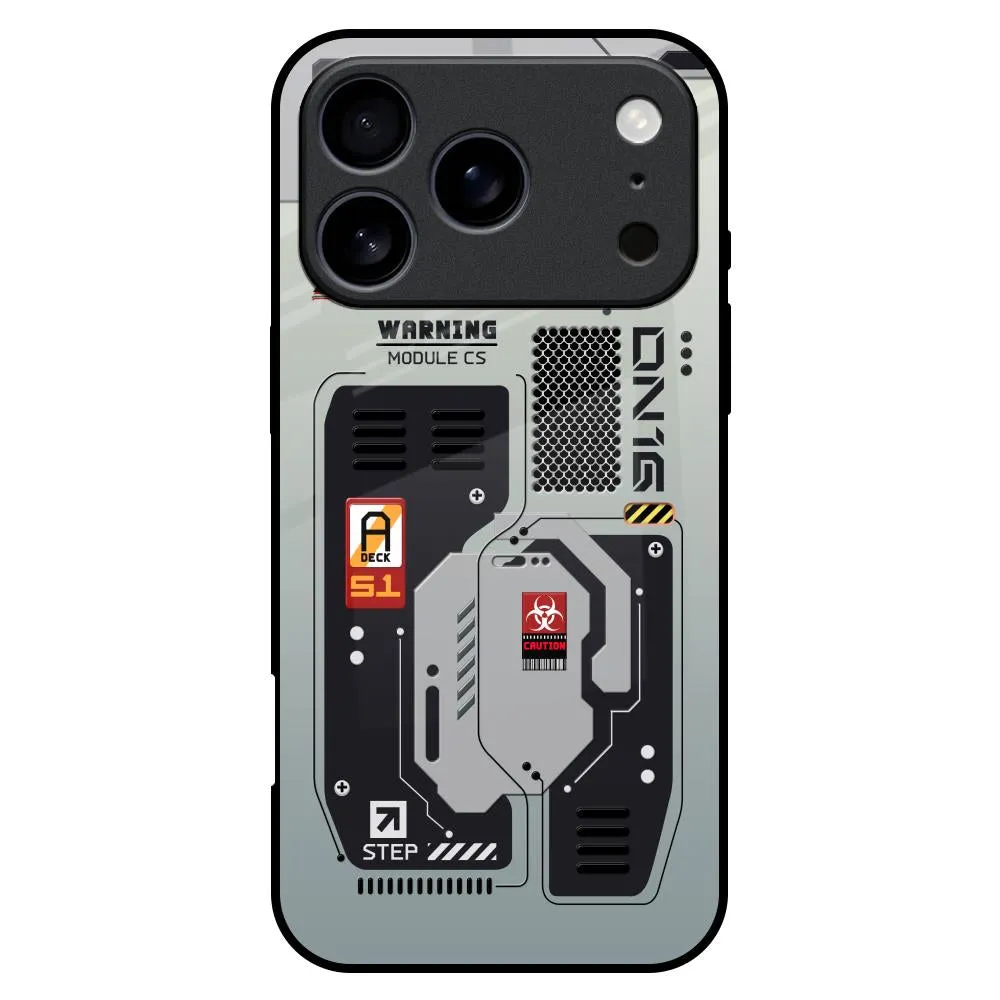 Port Protection Comfort Edge Techno Vibes Glass Case for iPhone 17 Pro Max