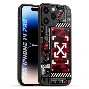 Vibrant Colors Technology Art Glass Case for iPhone 14 Pro