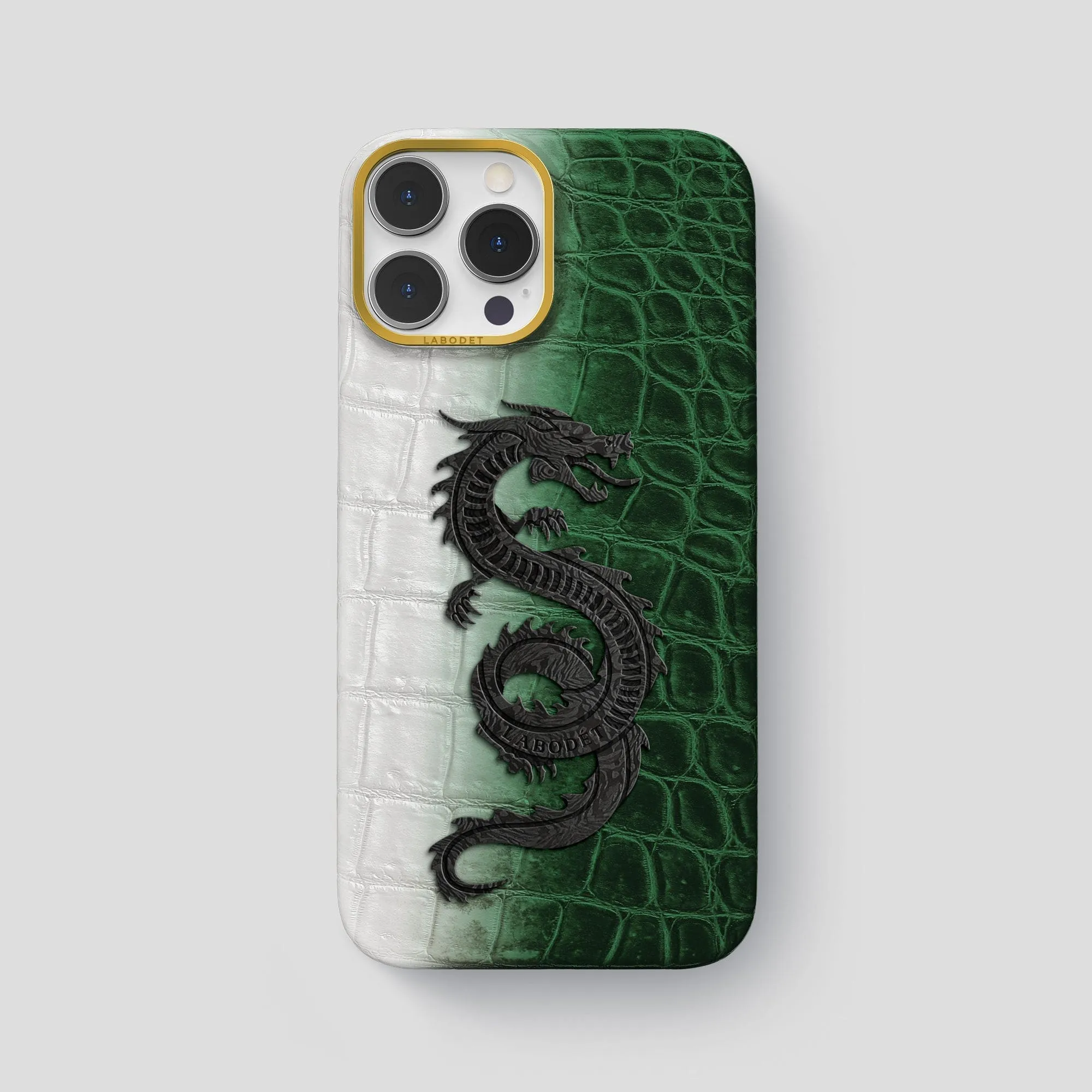 Classic Case With Carbon Dragon For iPhone 14 Pro Max In Himalayan Crocodile Stylish Cover Slim Design