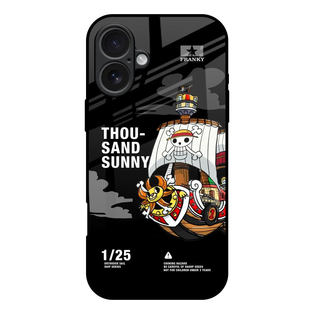 Elegant Look Matte Coating Thousand Sunny Glass Case for iPhone 17