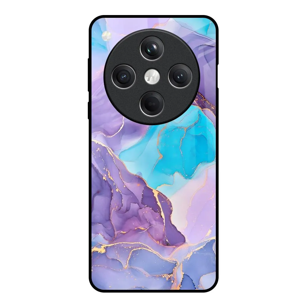 Colorful option Alcohol ink Marble Glass Case for Oppo Find X8 5G