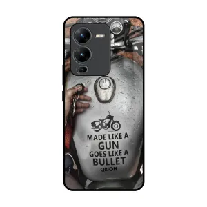 Royal Bike Glass Case for Vivo V25 Pro Flexible frame