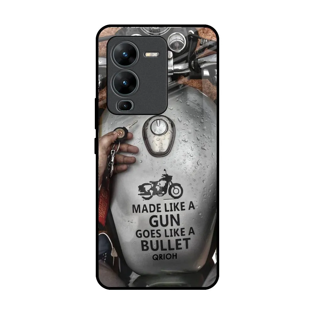 Royal Bike Glass Case for Vivo V25 Pro Flexible frame