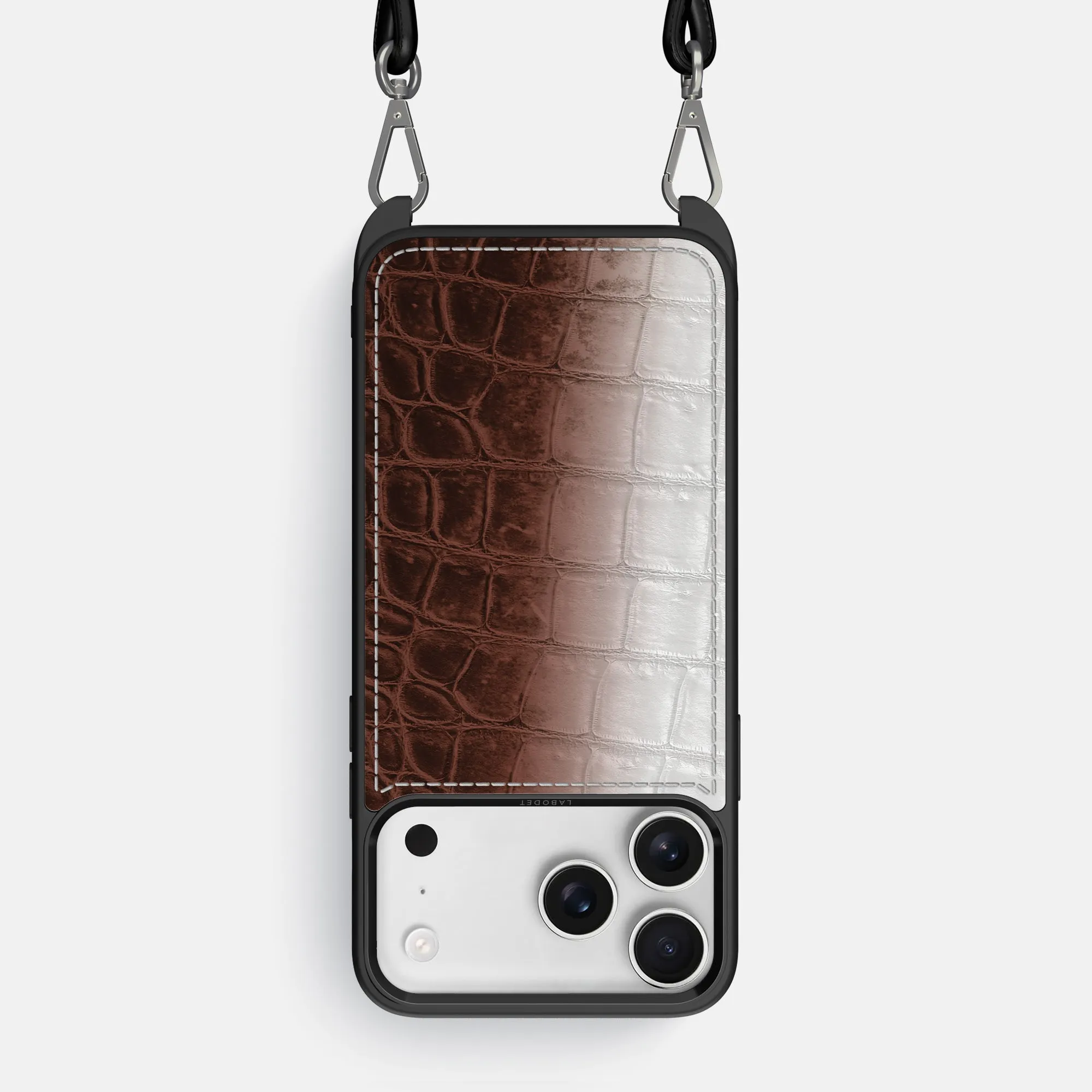 Crossbody Sport Case For iPhone 17 Pro Max In Himalayan Crocodile Lightweight Grip