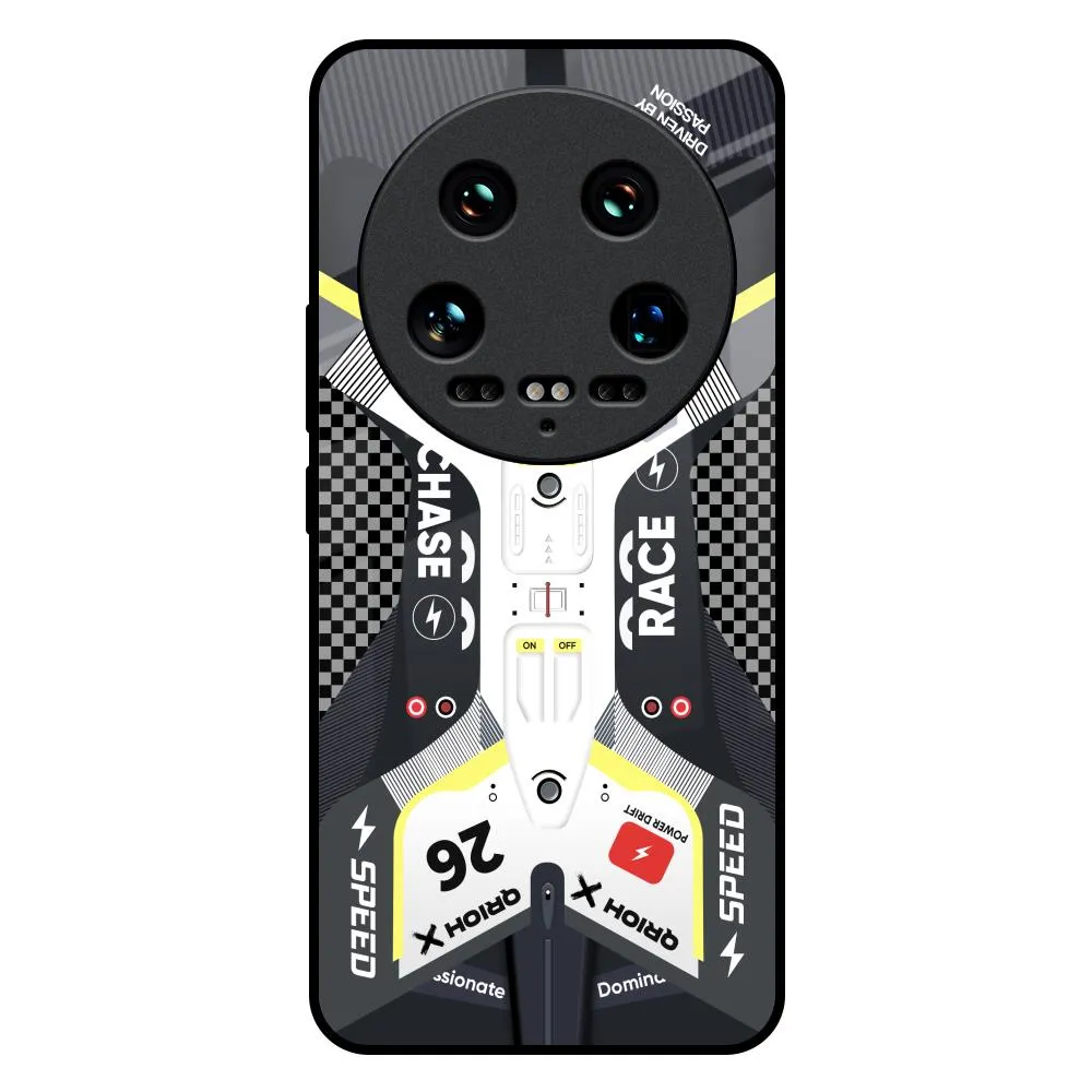 Minimal Aesthetic Touch Car Enthusiast Glass Case for Mi 14 Ultra 5G