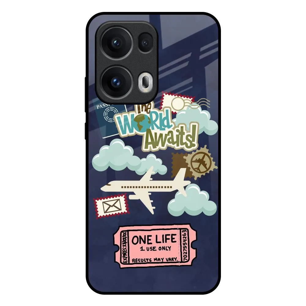 Tour The World Glass Case For Oppo Reno13 Pro 5G Polished Detail Edge Minimal Feature