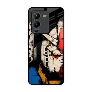 Transformer Art Glass Case for Vivo V25 Pro Modern Build Texture