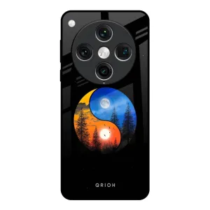 Yin Yang Balance Glass Case for Oppo Find x8 Pro Matte Coating Simple Texture