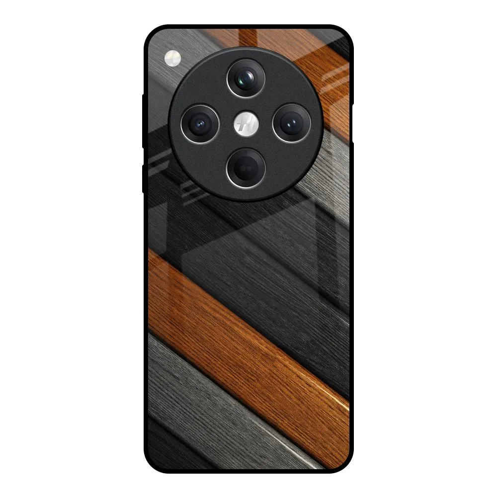 Tri Color Wood Glass Case for Oppo Find X8 5G Rugged Texture