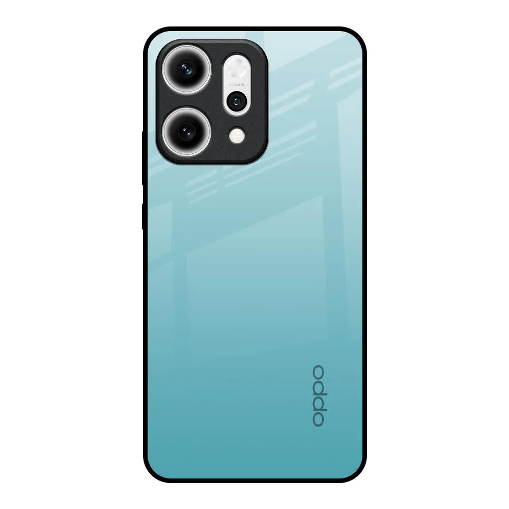 Stylish Layer Elegant Design Layer Arctic Blue Glass Case For Oppo Reno14 5G