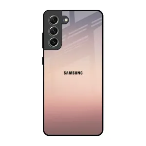 Soft Frame Golden Mauve Glass Case for Samsung Galaxy S21 FE 5G