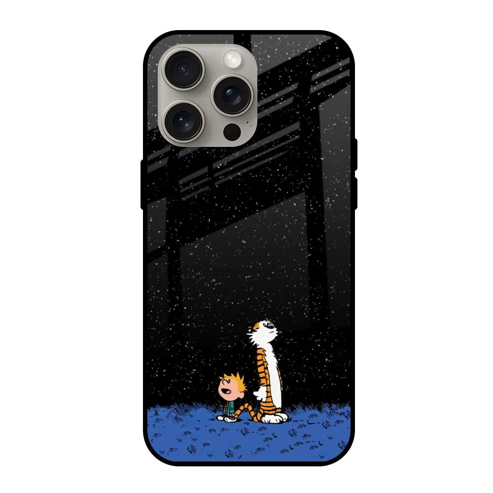 Textured Finish High Durability Night Sky Star Glass Case for iPhone 15 Pro Max