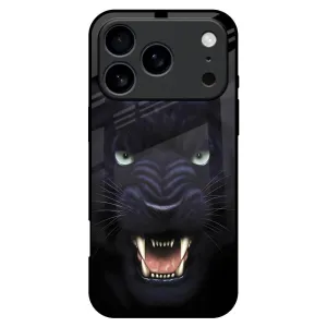 Angry Black Tiger Glass Case for iPhone 17 Pro Max daily accessory