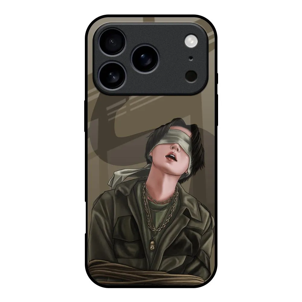 Blind Fold Glass Case for iPhone 17 Pro Portable Fit