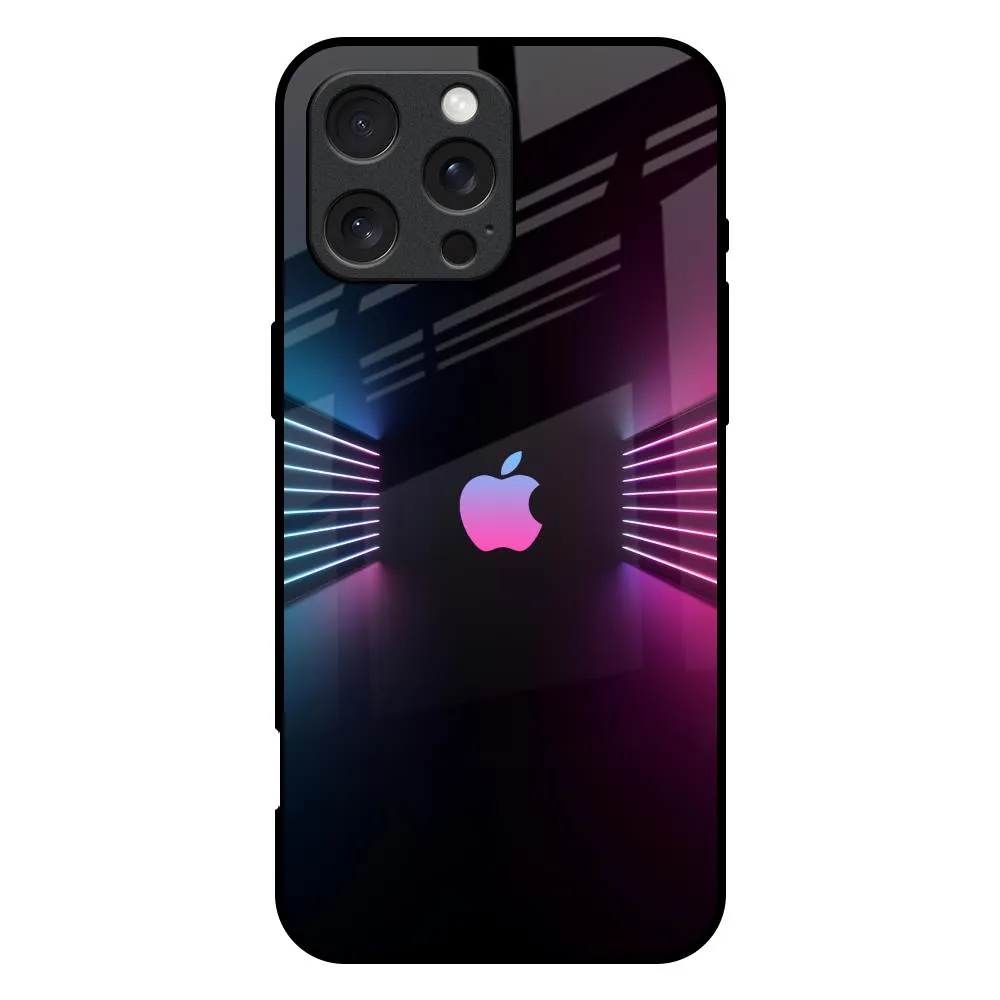 Modern Detail Disco Line Glass Case for iPhone 16 Pro Max