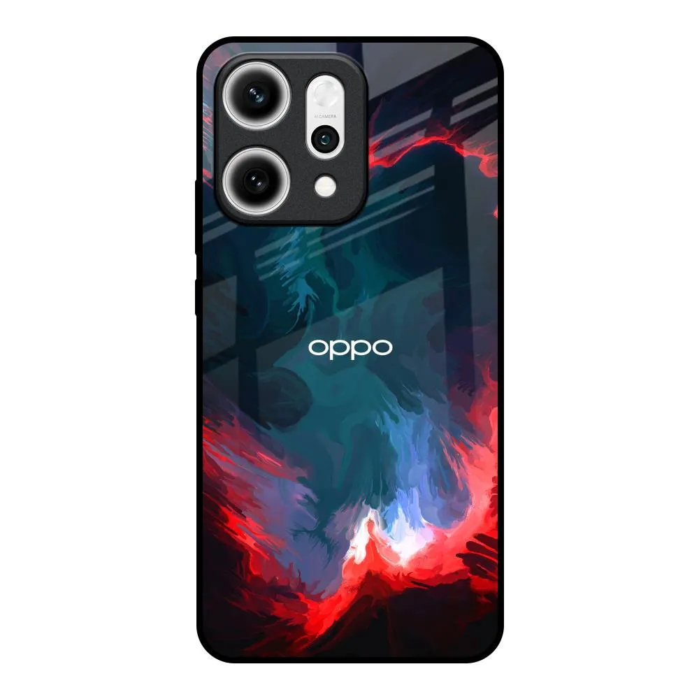 Premium Touch Brush Art Glass Case For Oppo Reno14 5G