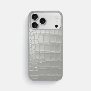 Slim Case For iPhone 17 Pro Max In Metallic Alligator Protective Lining