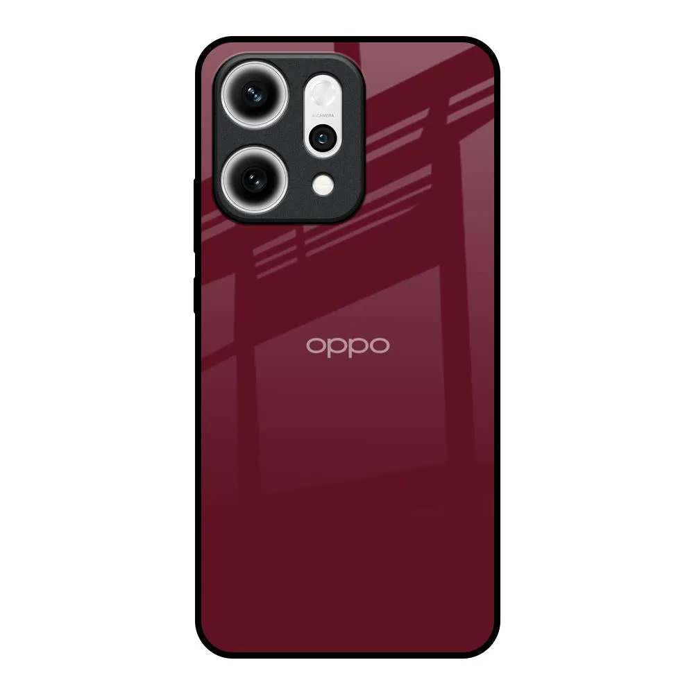 Classic Burgundy Glass Case for Oppo Reno14 5G Hybrid Texture Hybrid Grip Finish