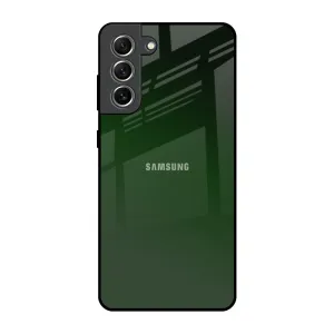 Deep Forest Glass Case for Samsung Galaxy S21 FE 5G Elegant Touch Minimal Detail