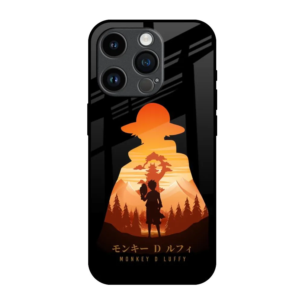 Modern Edge Luffy One Piece Glass Case for iPhone 14 Pro