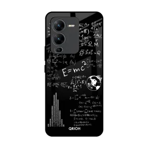 Funny Math Glass Case for Vivo V25 Pro Soft Surface