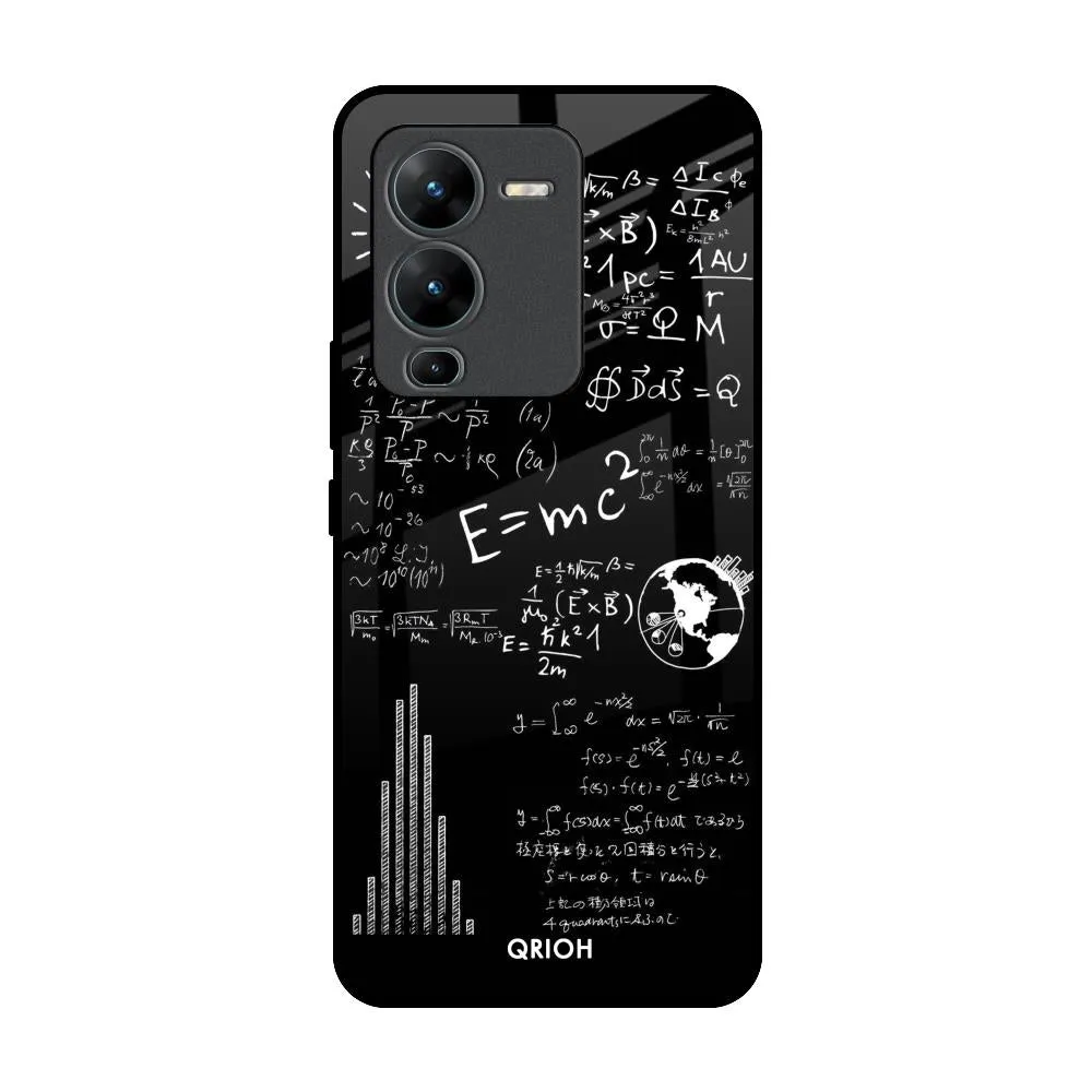 Funny Math Glass Case for Vivo V25 Pro Soft Surface