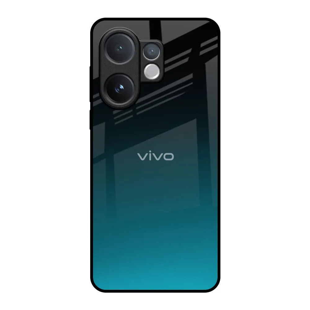 Elegant Surface Texture Ultramarine Glass Case for Vivo V60 5G