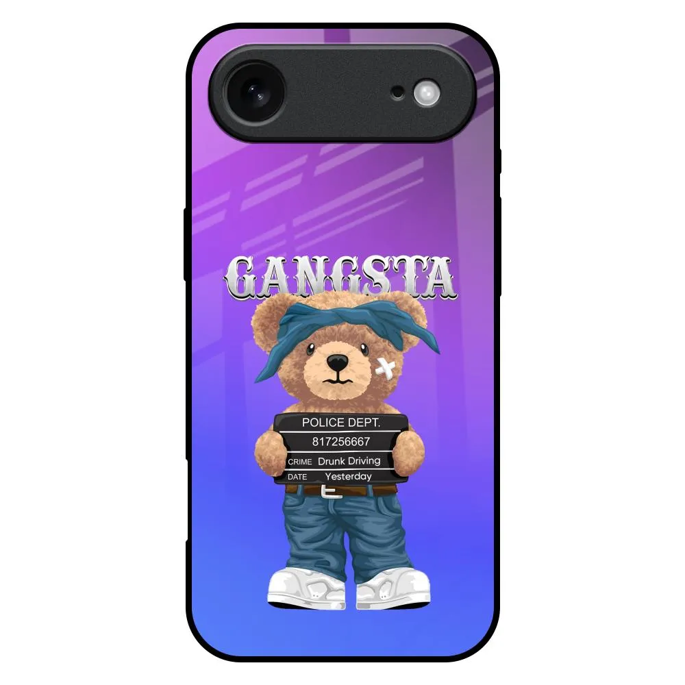 Gangsta Bear Glass Case for iPhone 17 Air Flexible Feel Durable Edge