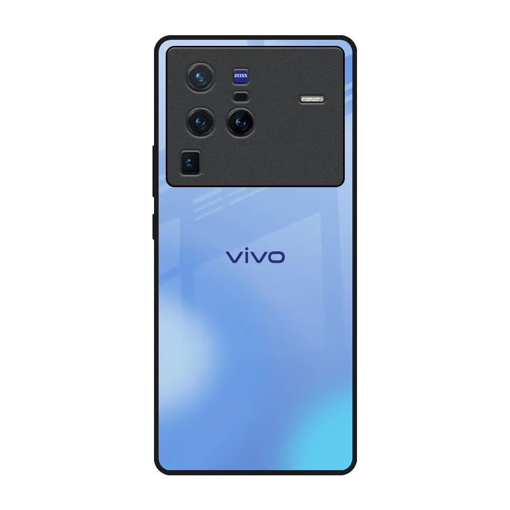 Vibrant Blue Texture Glass Case for Vivo X80 Pro 5G Comfort Shield