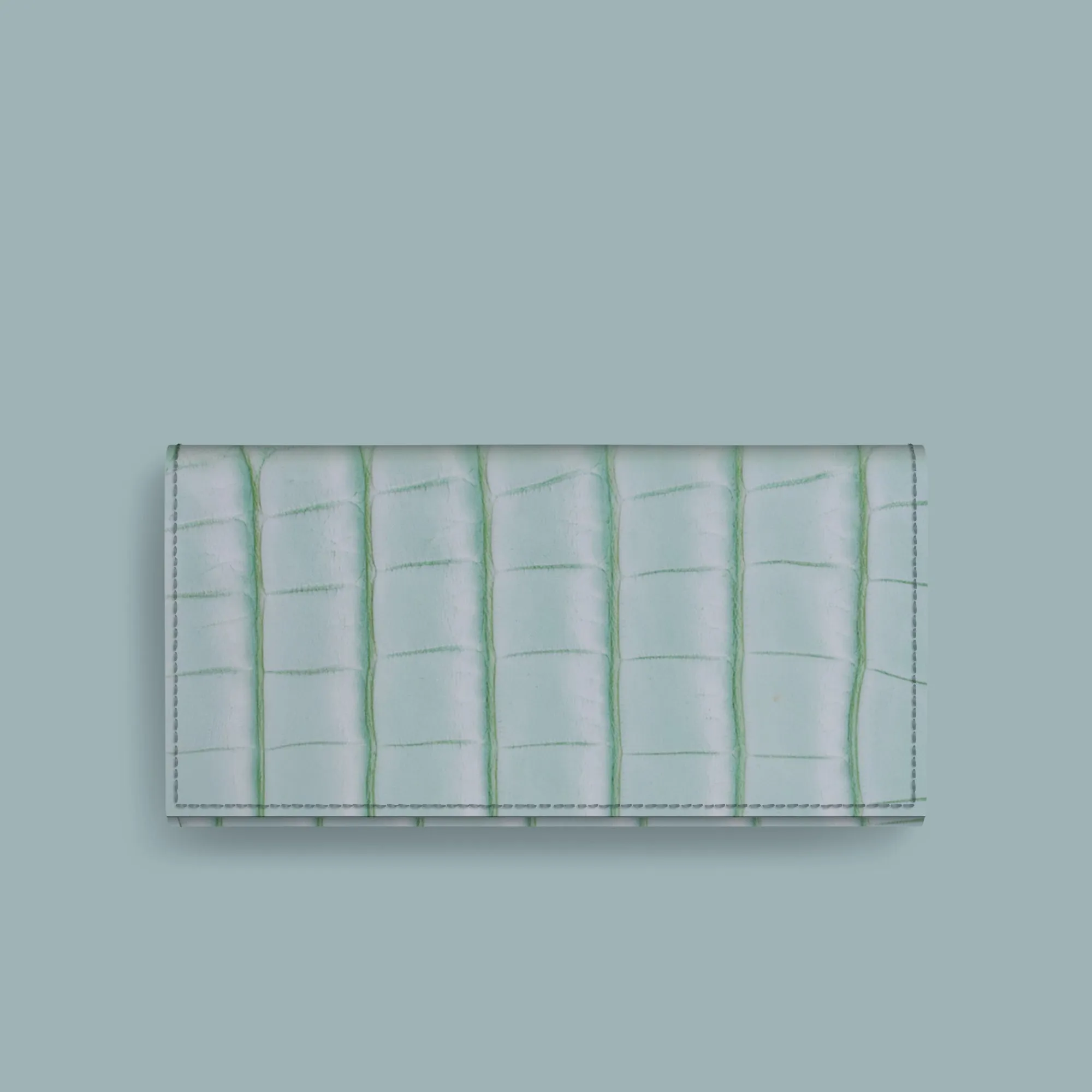 Wallet Case Mint Gum For iPhone 17 Pro In Alligator Modern Accent Textured Grip